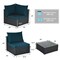 Costway 7PCS Patio Rattan Sofa Set Sectional Conversation Furniture Set Garden Beige/Navy/Gray